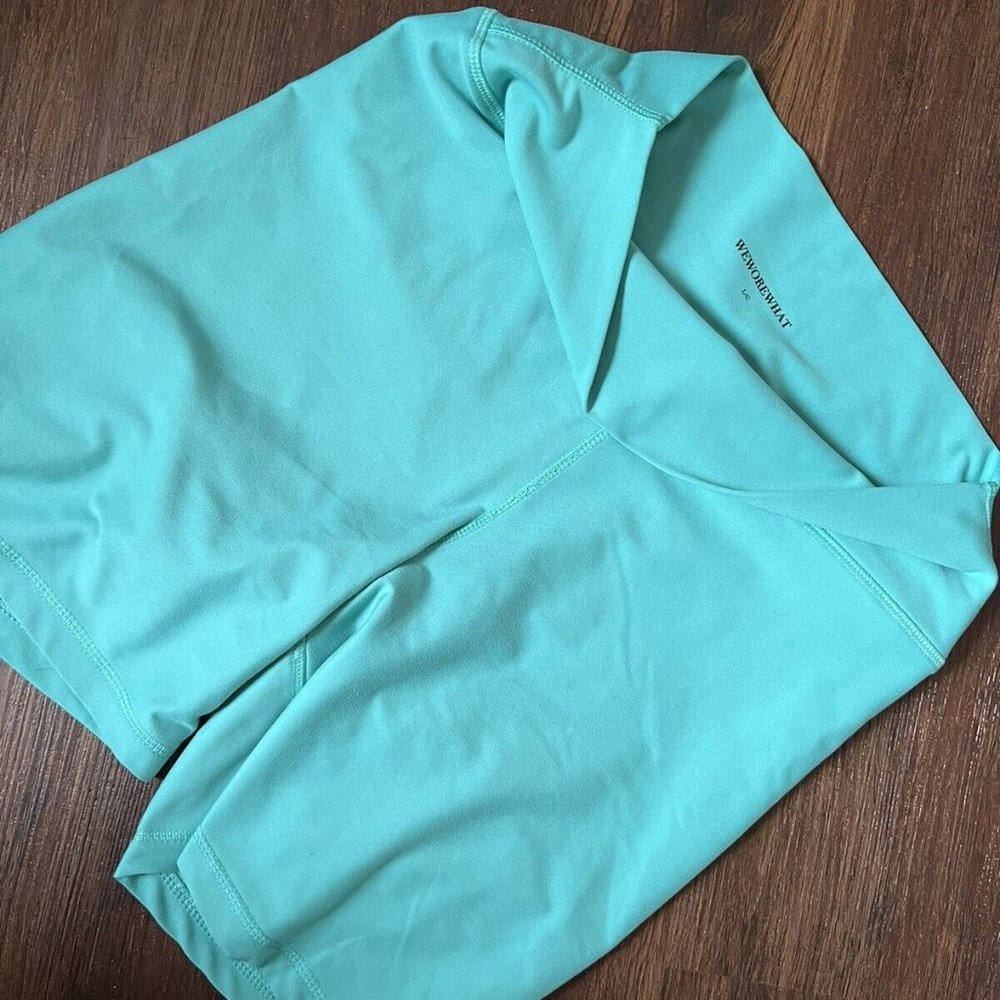 we wore what bike short LARGE teal blue